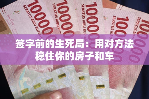 济南签字前的生死局：用对方法稳住你的房子和车