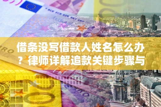 济南借条没写借款人姓名怎么办？律师详解追款关键步骤与证据链构建