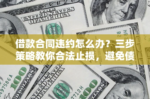 济南借款合同违约怎么办？三步策略教你合法止损，避免债务危机升级