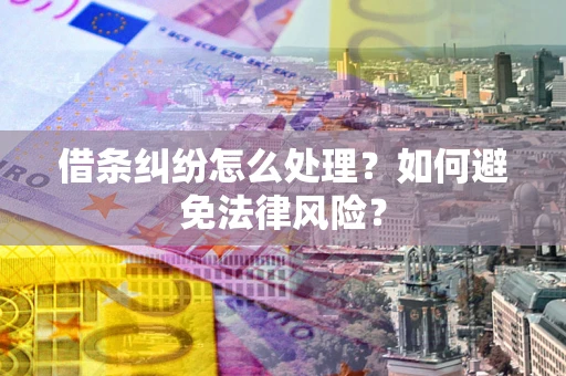 济南借条纠纷怎么处理？如何避免法律风险？