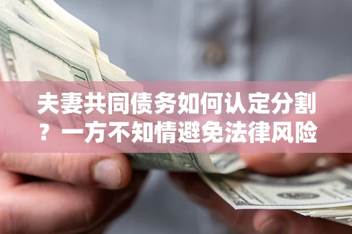 济南夫妻共同债务如何认定分割？一方不知情避免法律风险必看！